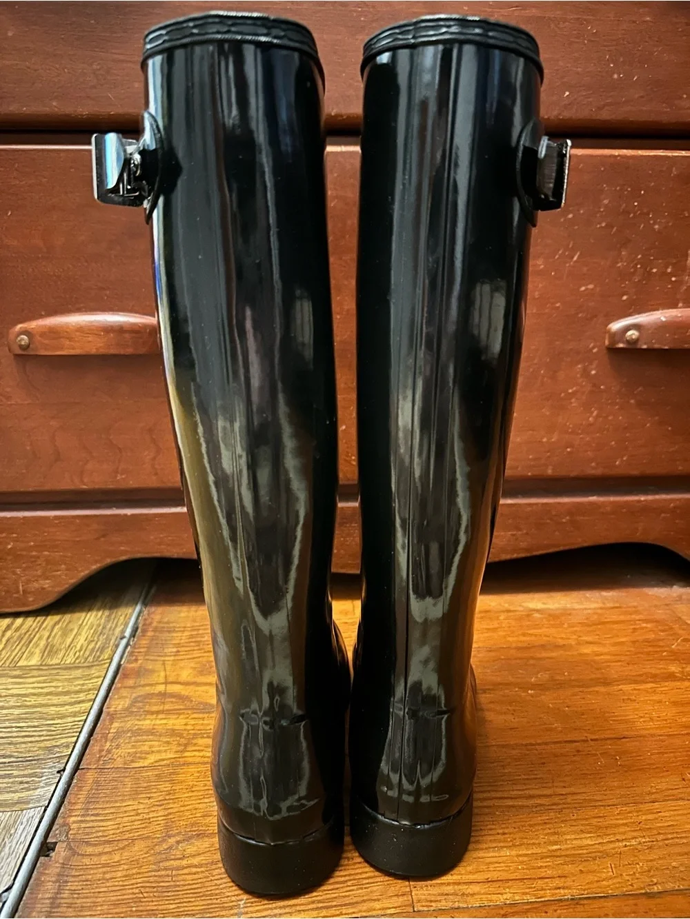 Hunter Tour black tall gloss rain boots
